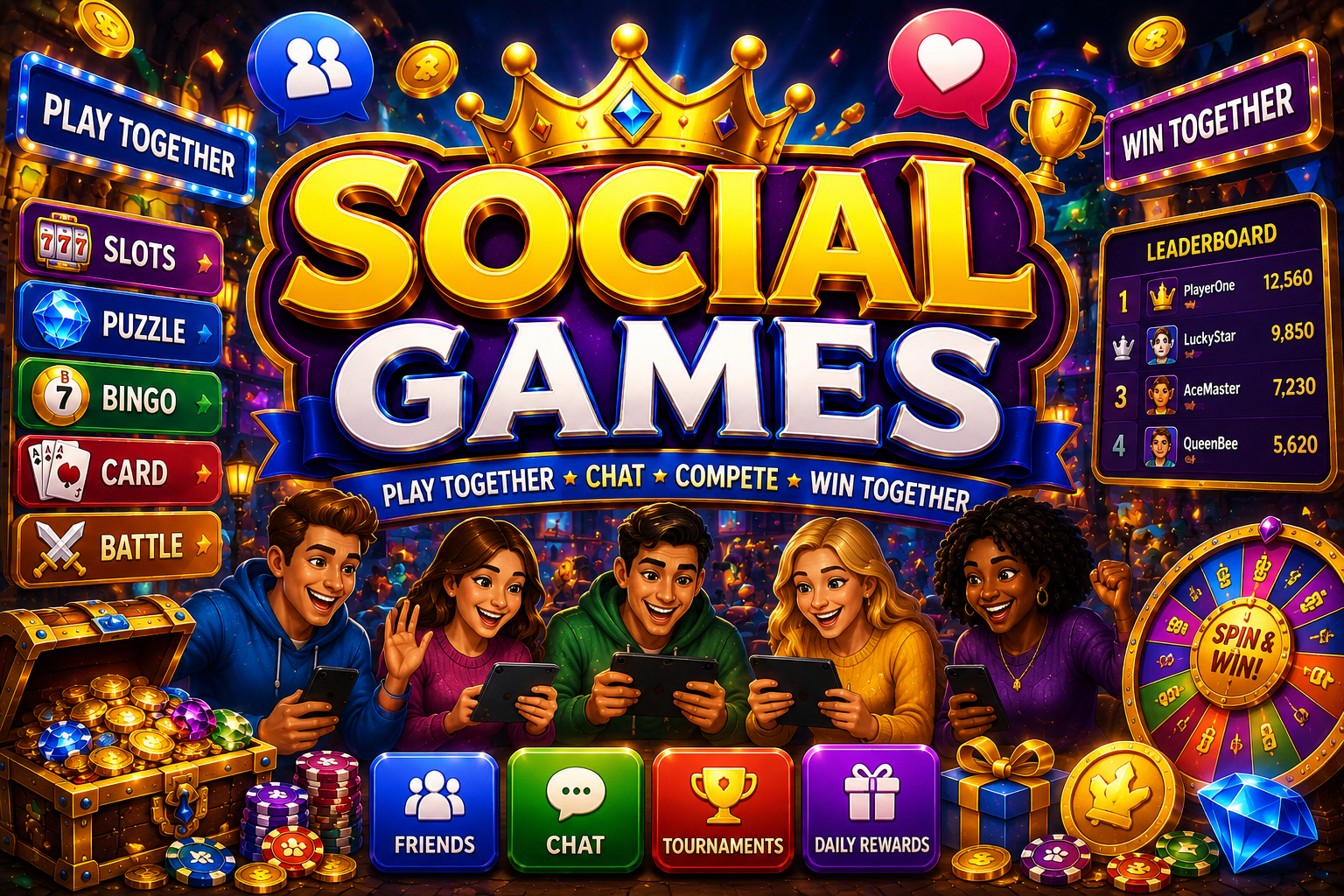 Social Casino Games featured demo artwork